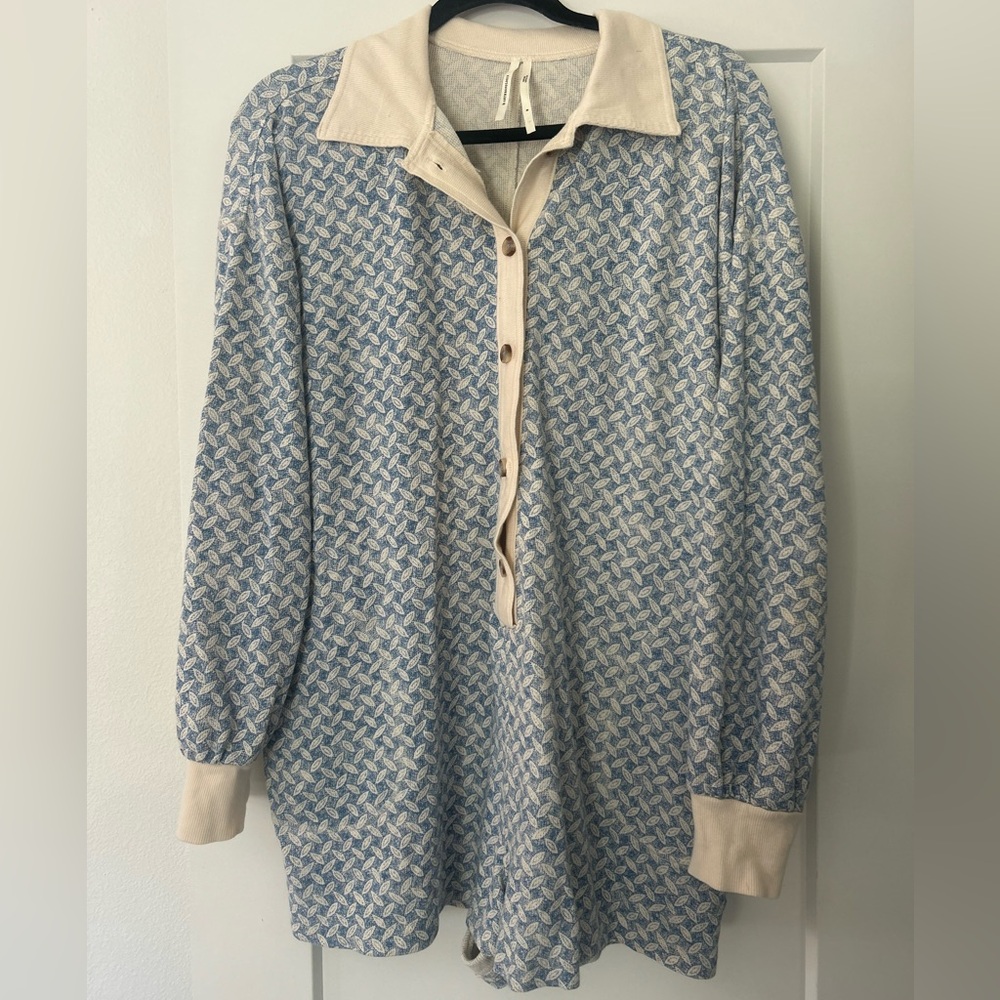 Anthropologie Lounge Waffle Knit Romper